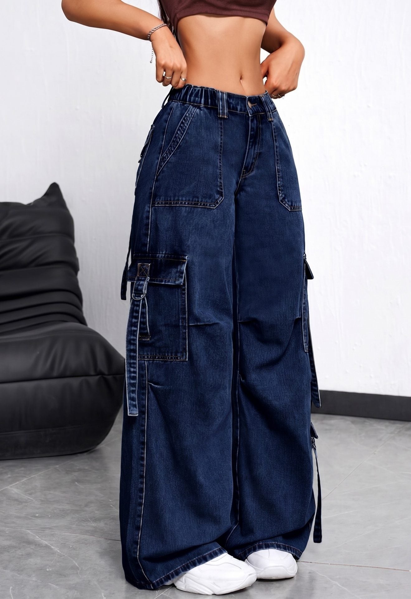 "Redfined" MultiPocket Blue Cargo Pant