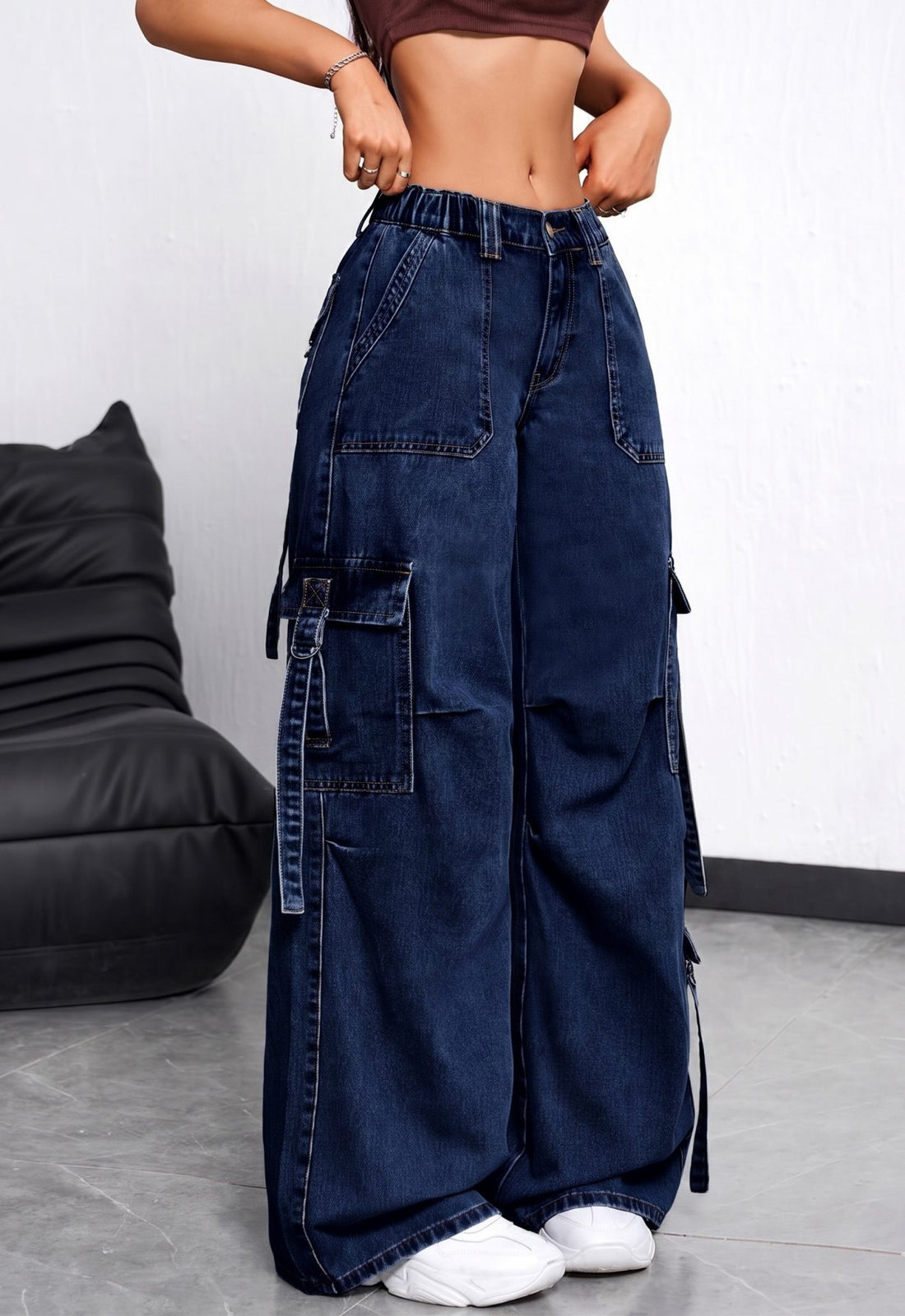 "Redfined" MultiPocket Blue Cargo Pant