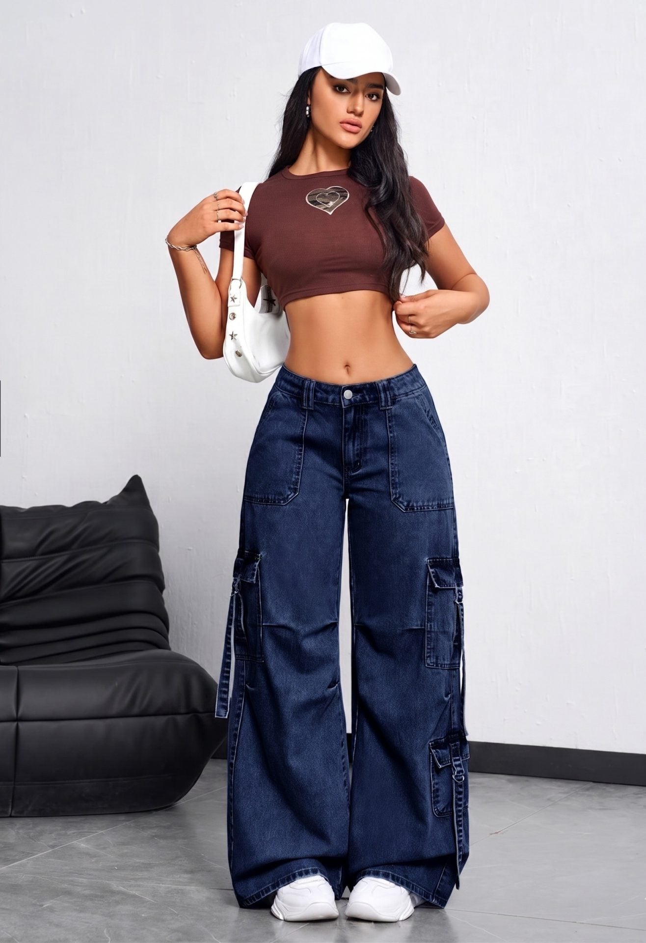 "Redfined" MultiPocket Blue Cargo Pant