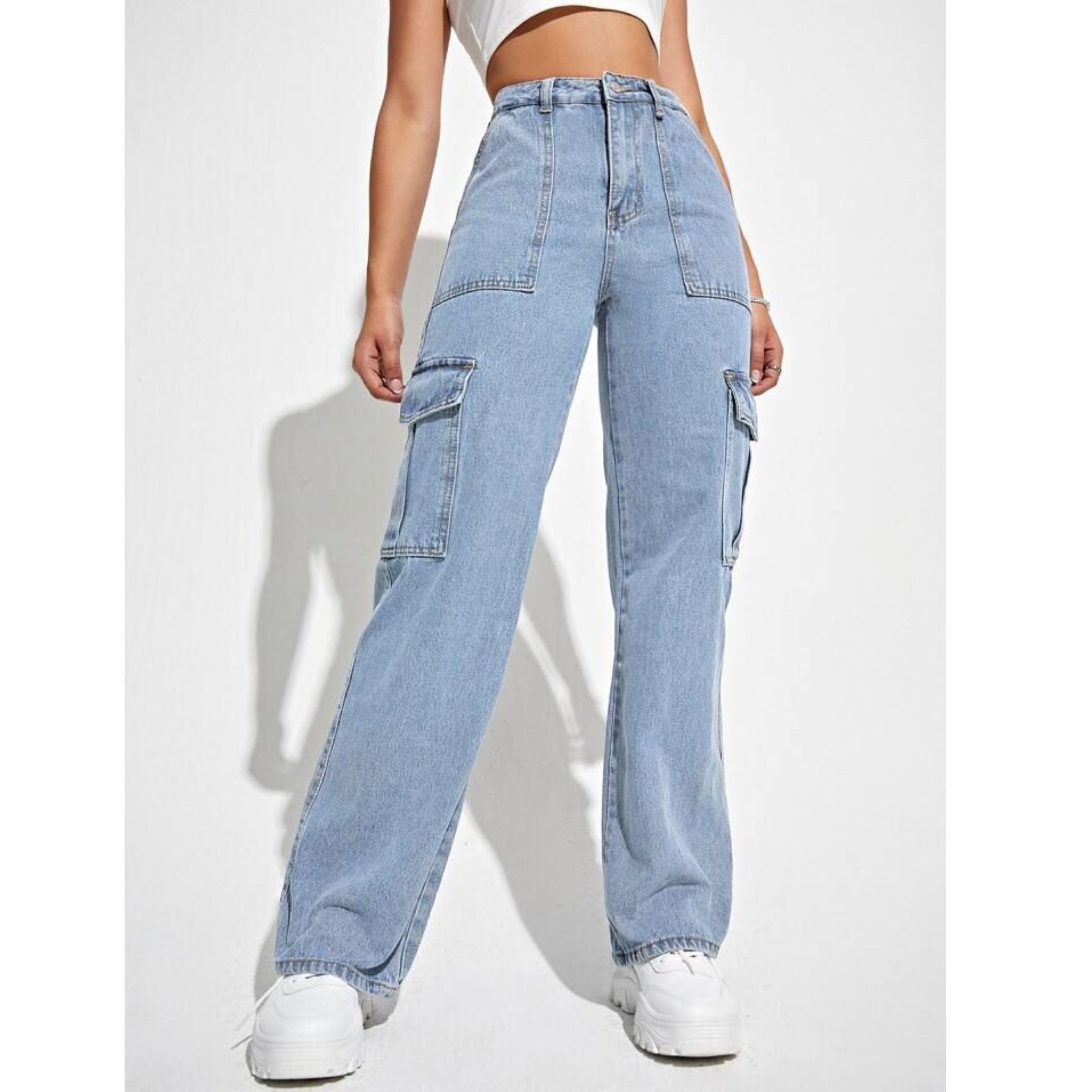 MultiPocket Blue Cargo Pant