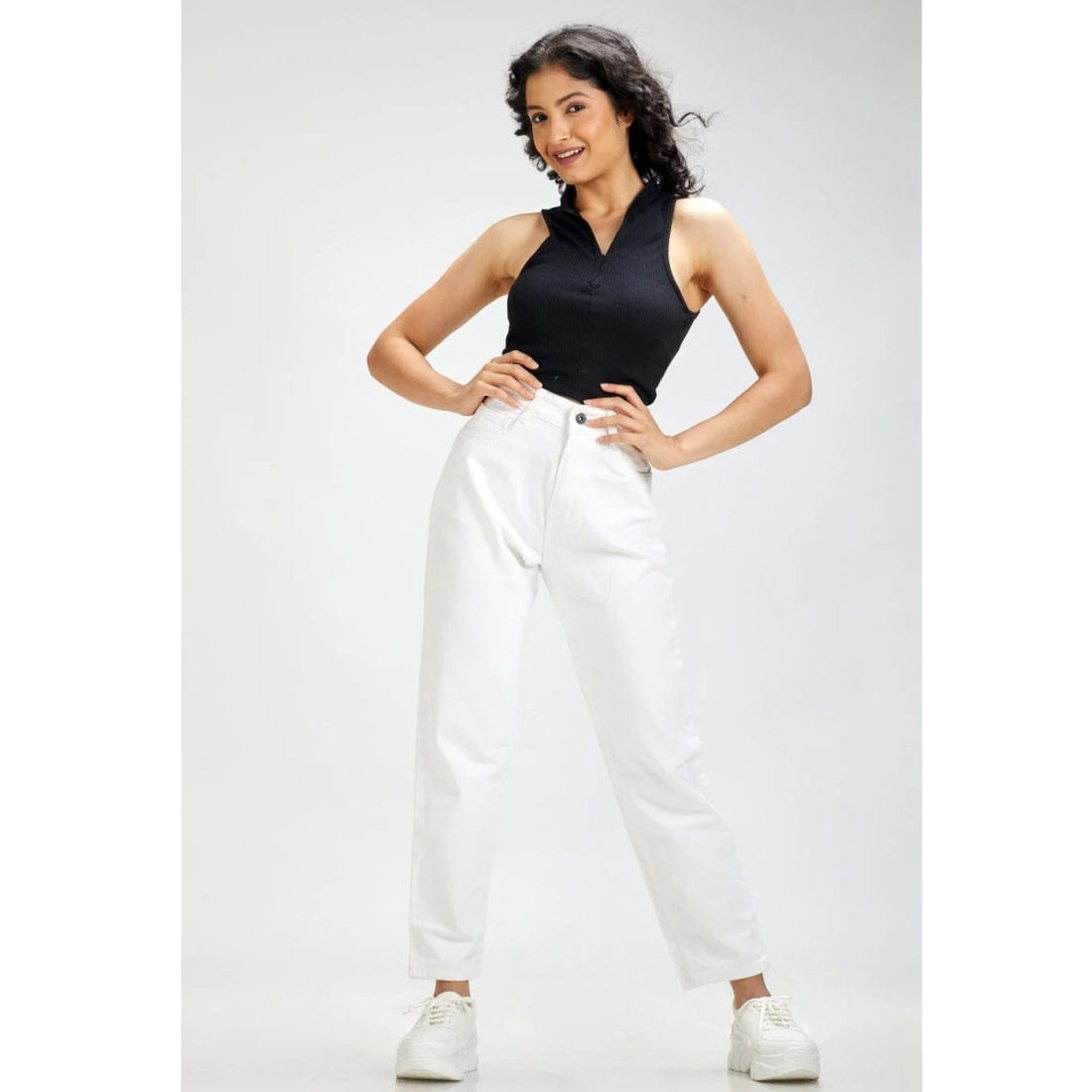 Retro Mom 98 White High Waist Jeans