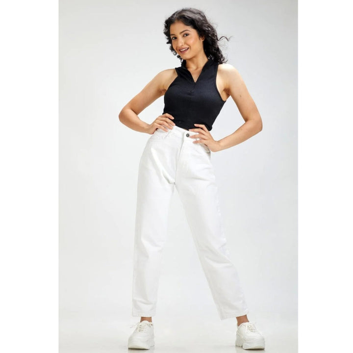 Retro Mom 98 White High Waist Jeans