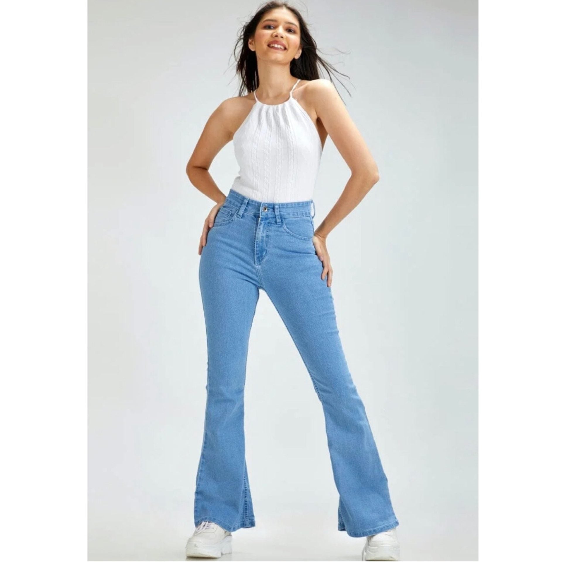 *New Arrival* Light Blue High Waist Flare Jeans