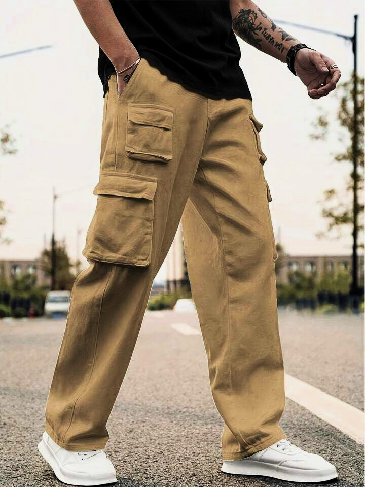 "Henri" Multipocket Beige Cargo Pant