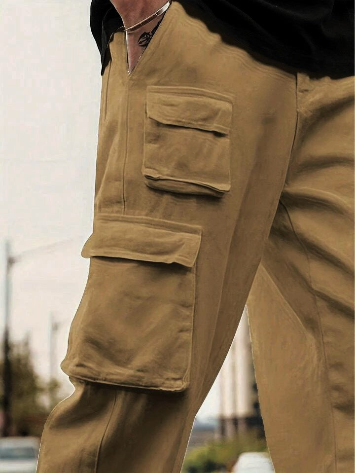 "Henri" Multipocket Beige Cargo Pant