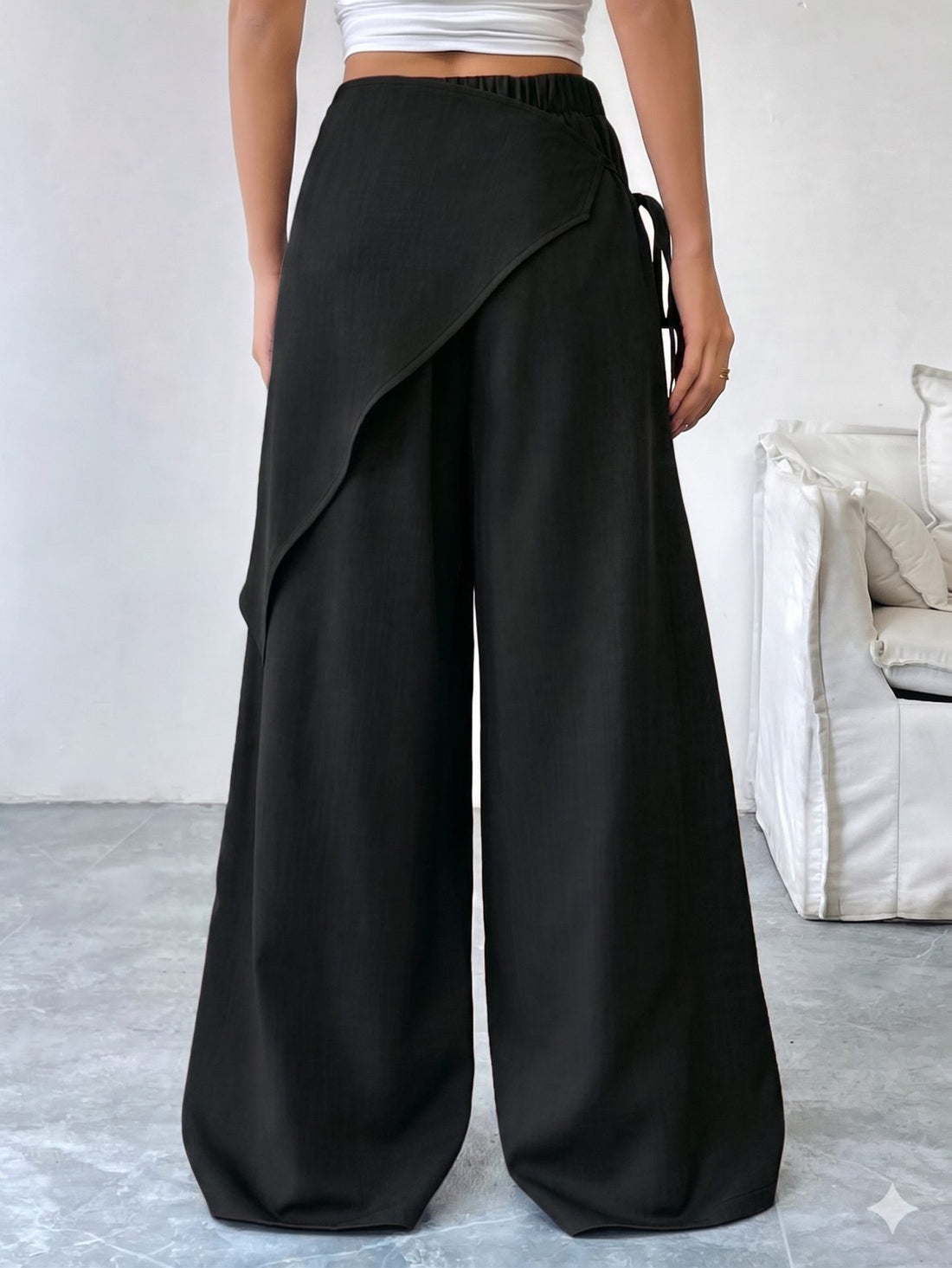 "Lovera" Black Lace-Up Pant (Best Seller)
