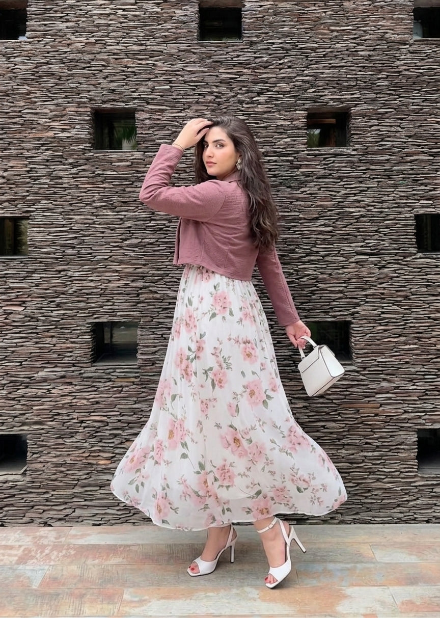 "Incanto" 2-Piece Maxi Dress with Shrug