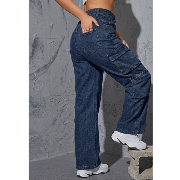 "Flourish" Multipocket Blue Cargo Pant