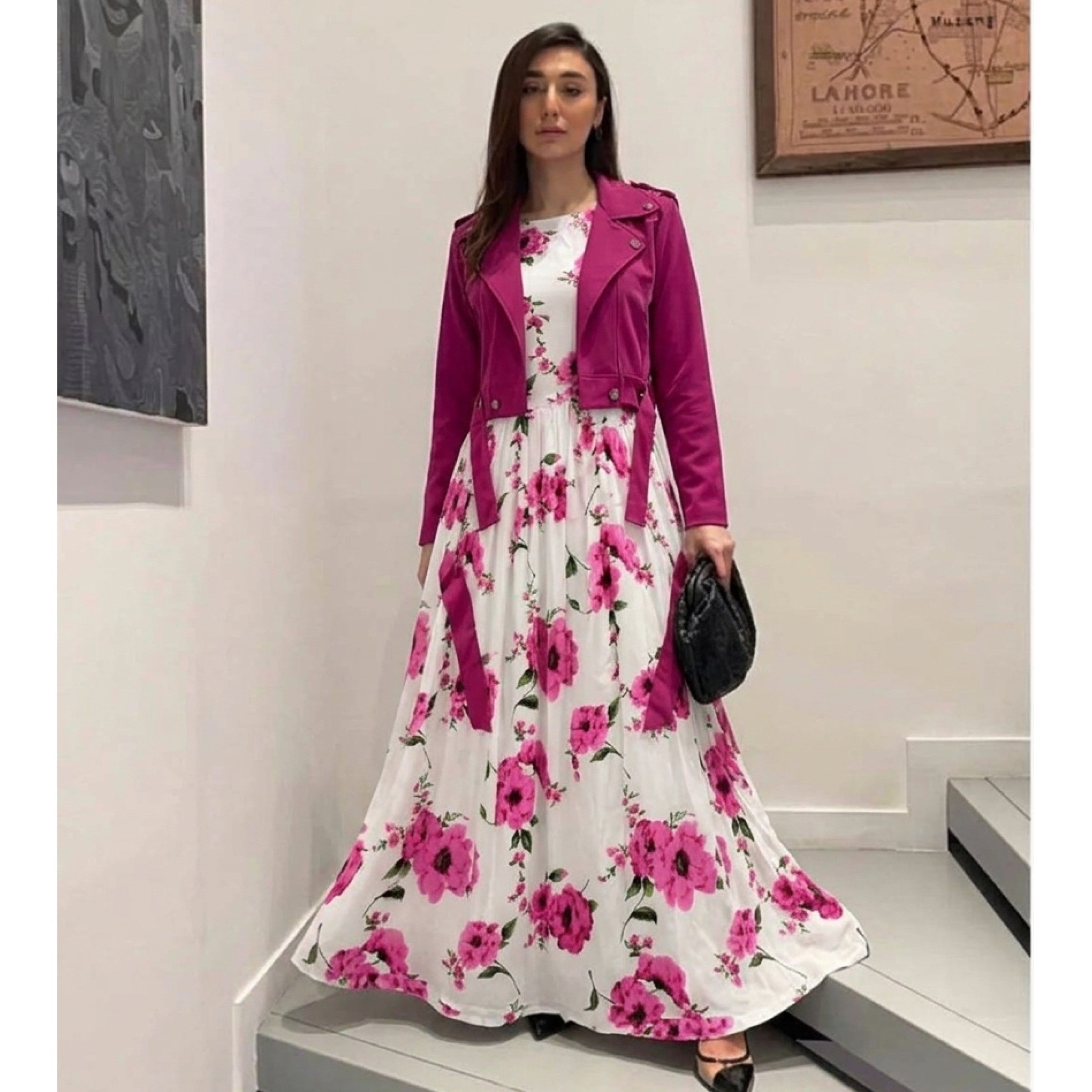 "Stile" 2-Piece Maxi Dress with Shrug