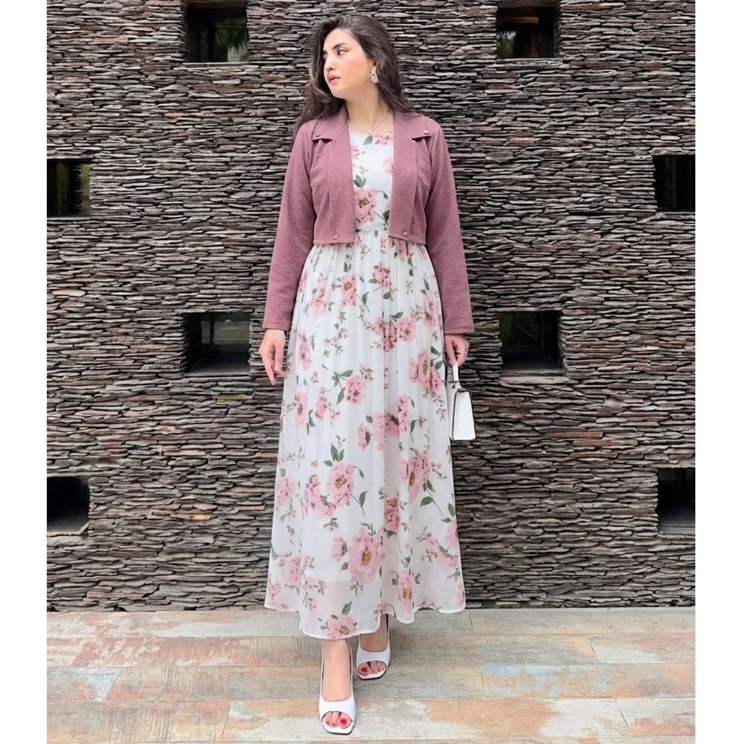 "Incanto" 2-Piece Maxi Dress with Shrug