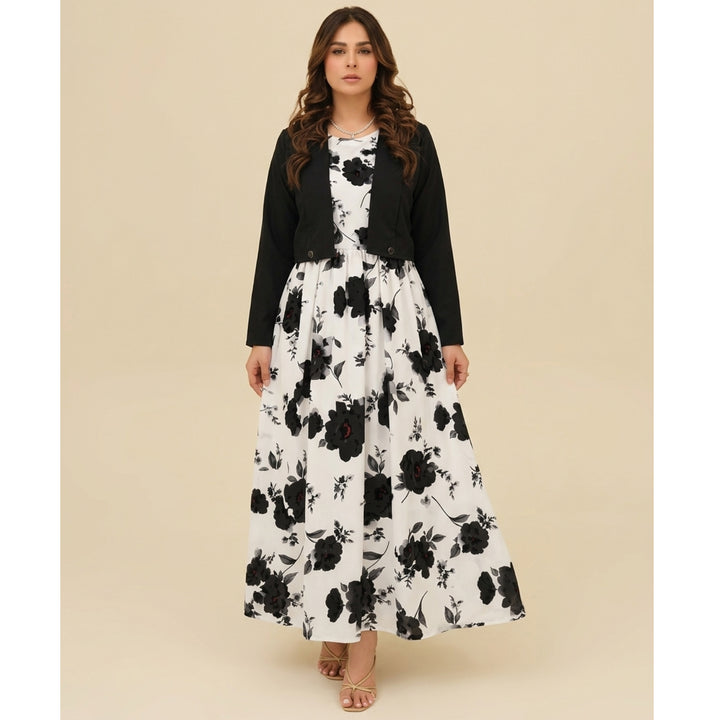 "Avvenenza" 2-Piece Maxi Dress with Shrug