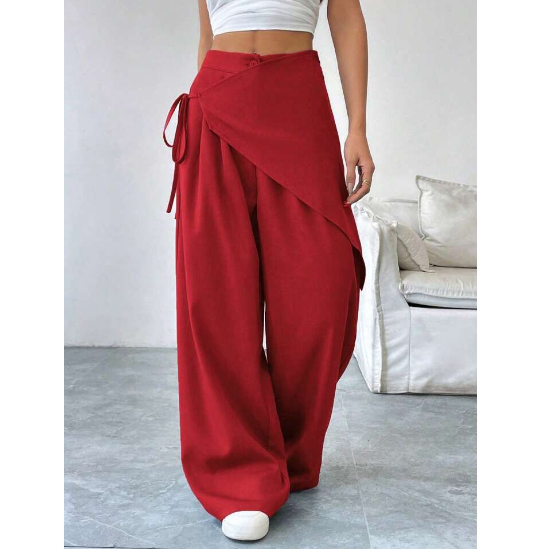 "Lovera" Red Lace-Up Pant (Best Seller)