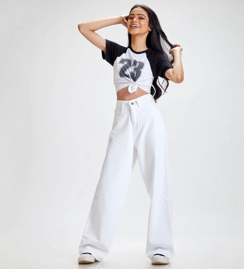 *Best Seller* Retro Wide Leg White High Waist Jeans