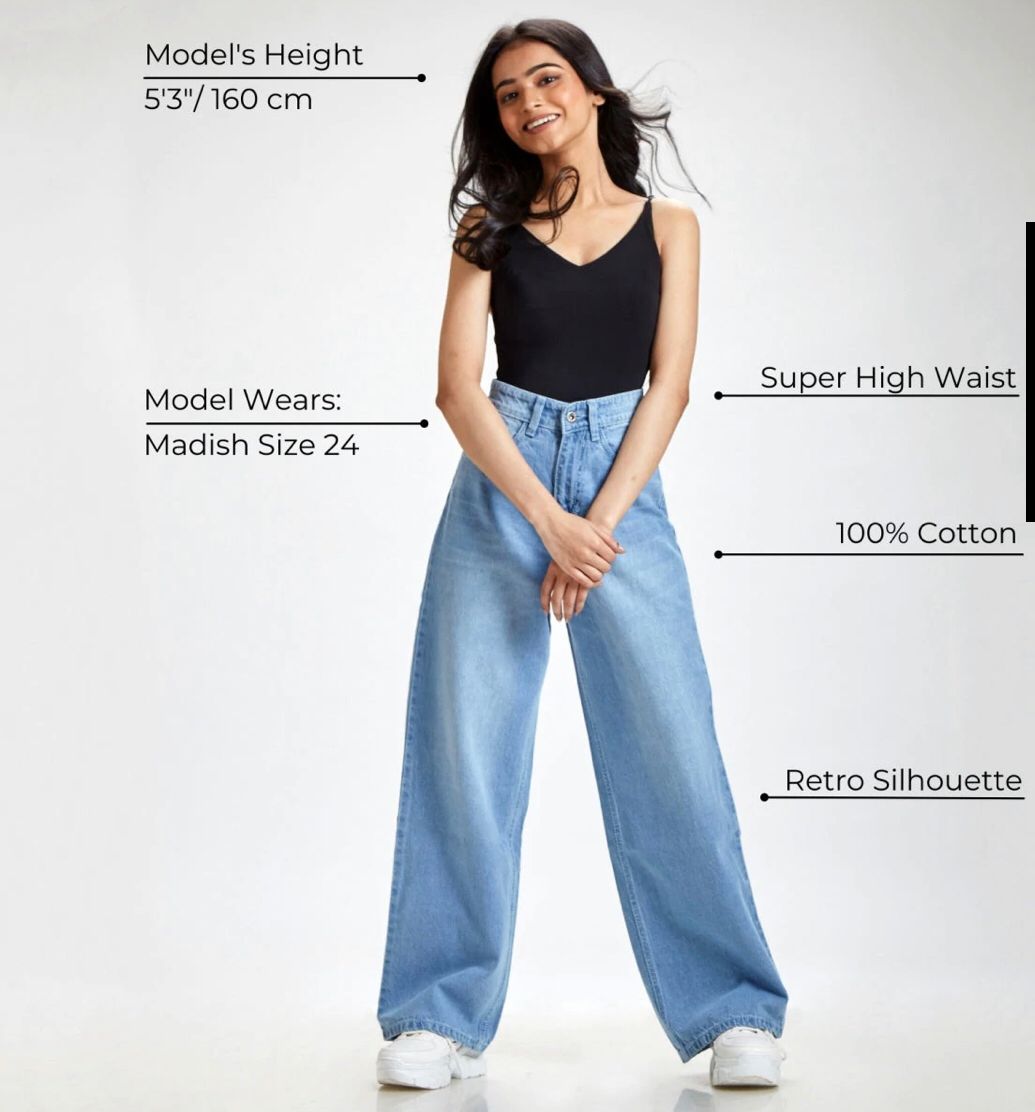 *New Arrival* Retro Wide Leg Lighter High Waist Jeans