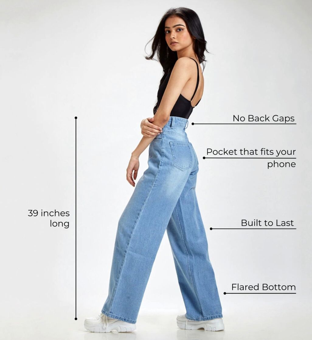 *New Arrival* Retro Wide Leg Lighter High Waist Jeans