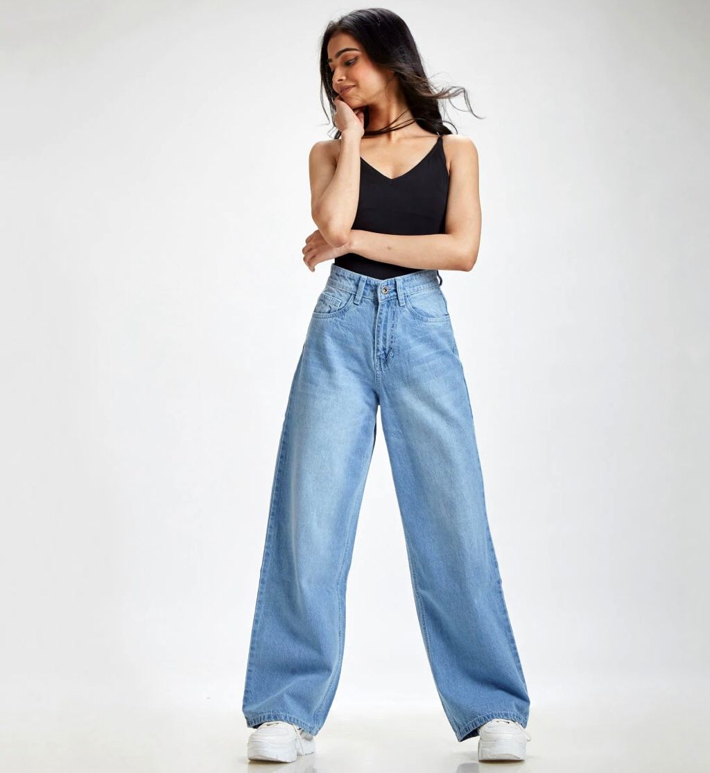 *New Arrival* Retro Wide Leg Lighter High Waist Jeans