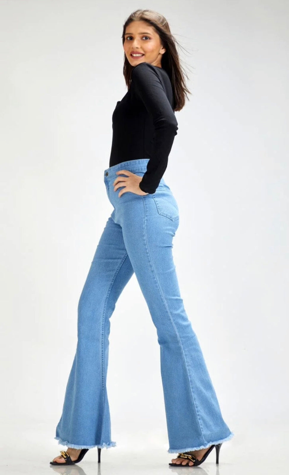 *New Arrival* Blue High Waist Flare Jeans