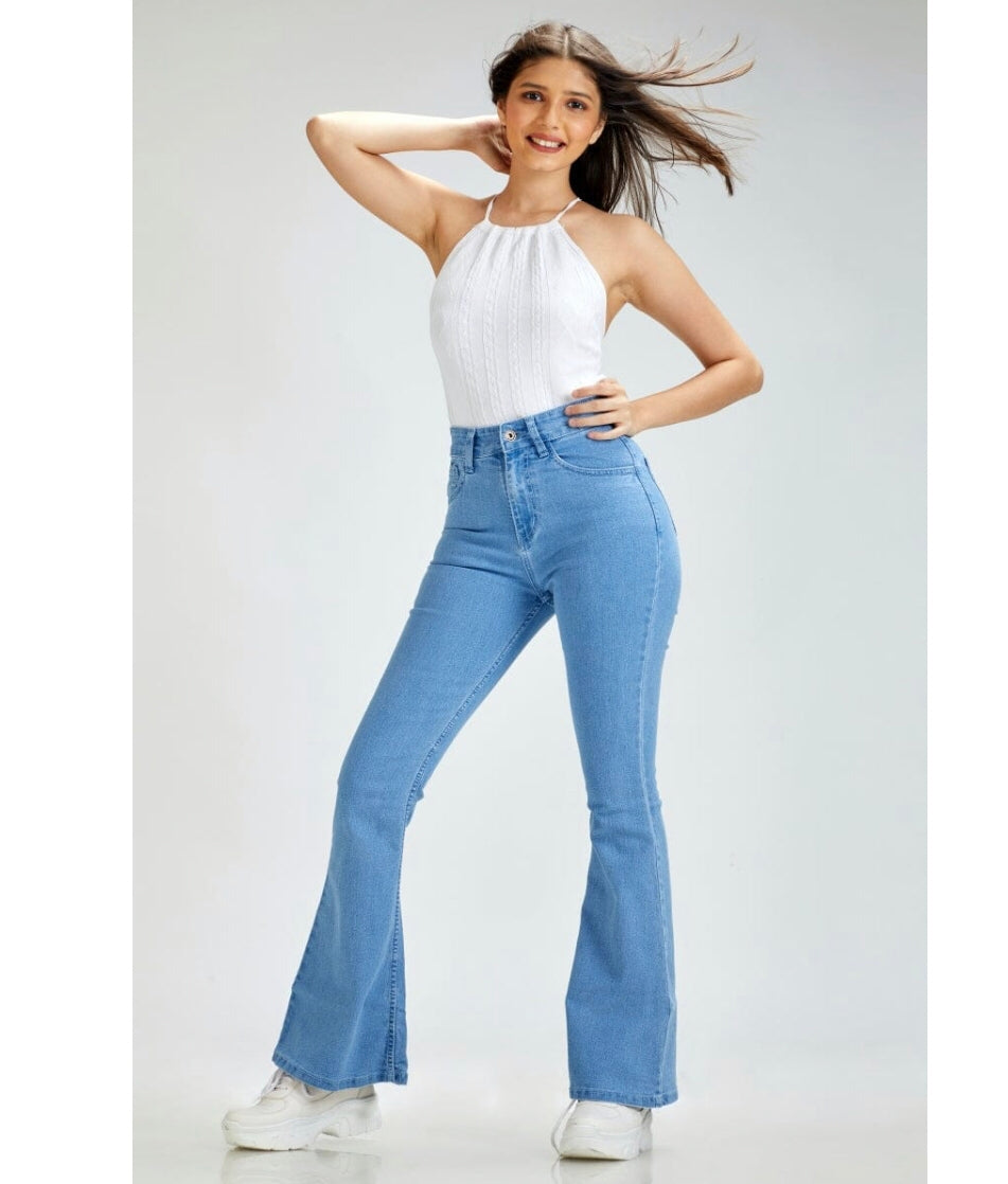*New Arrival* Light Blue High Waist Flare Jeans