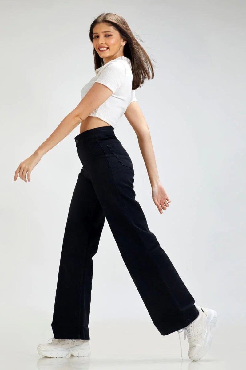*New Arrival* Black Extreme Wide Leg High Waist Flare Jeans