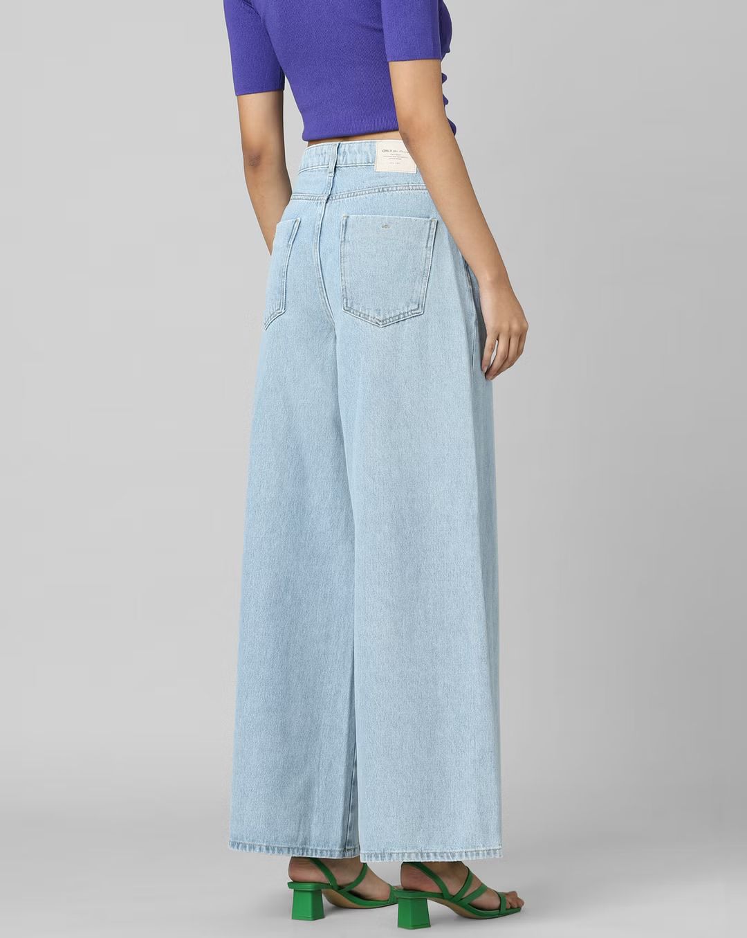 *New Arrival* Retro Sky Blue Wide Leg High Waist Jeans