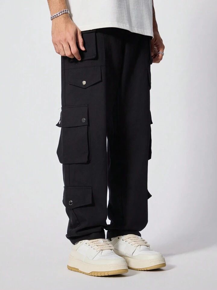 "Armand" Multipocket Black Cargo Pant