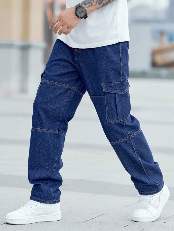 "Charles" Multipocket Blue Cargo Pant