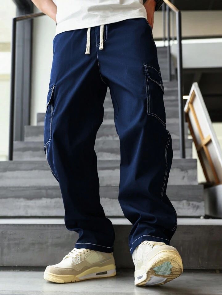 "Damien" Multipocket Blue Cargo Pant