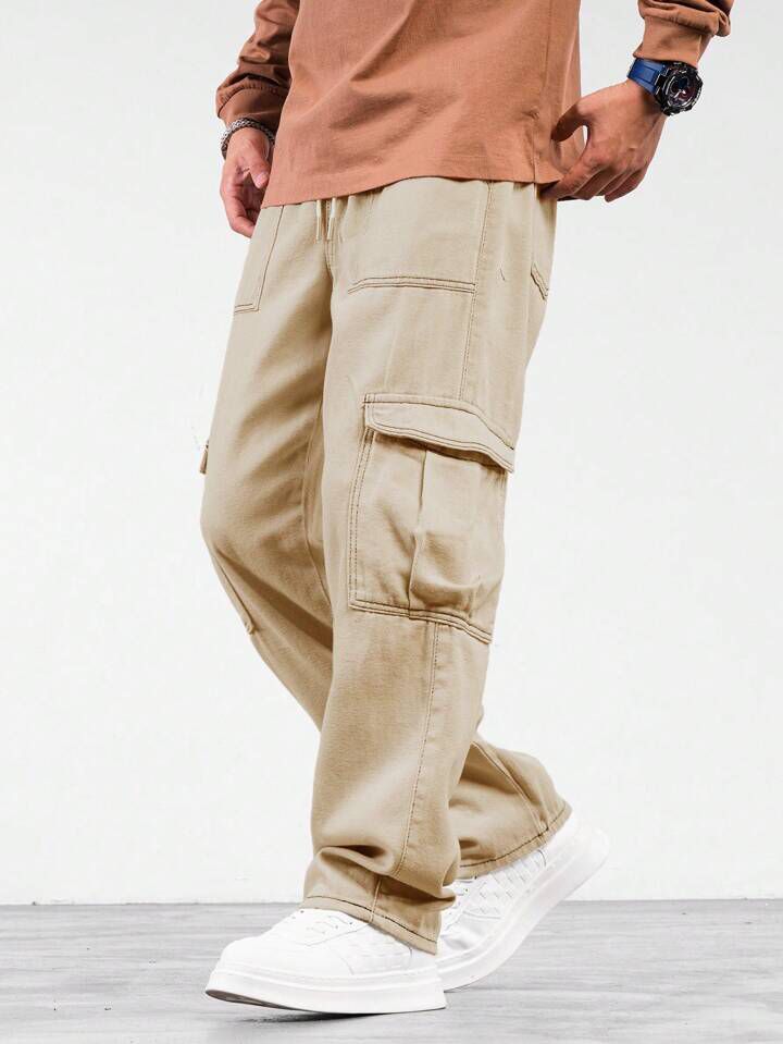 "Bruno" Multipocket Beige Cargo Pant