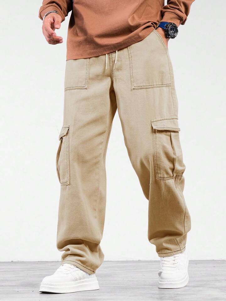 "Bruno" Multipocket Beige Cargo Pant