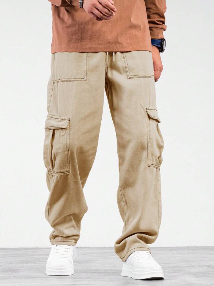 "Bruno" Multipocket Beige Cargo Pant