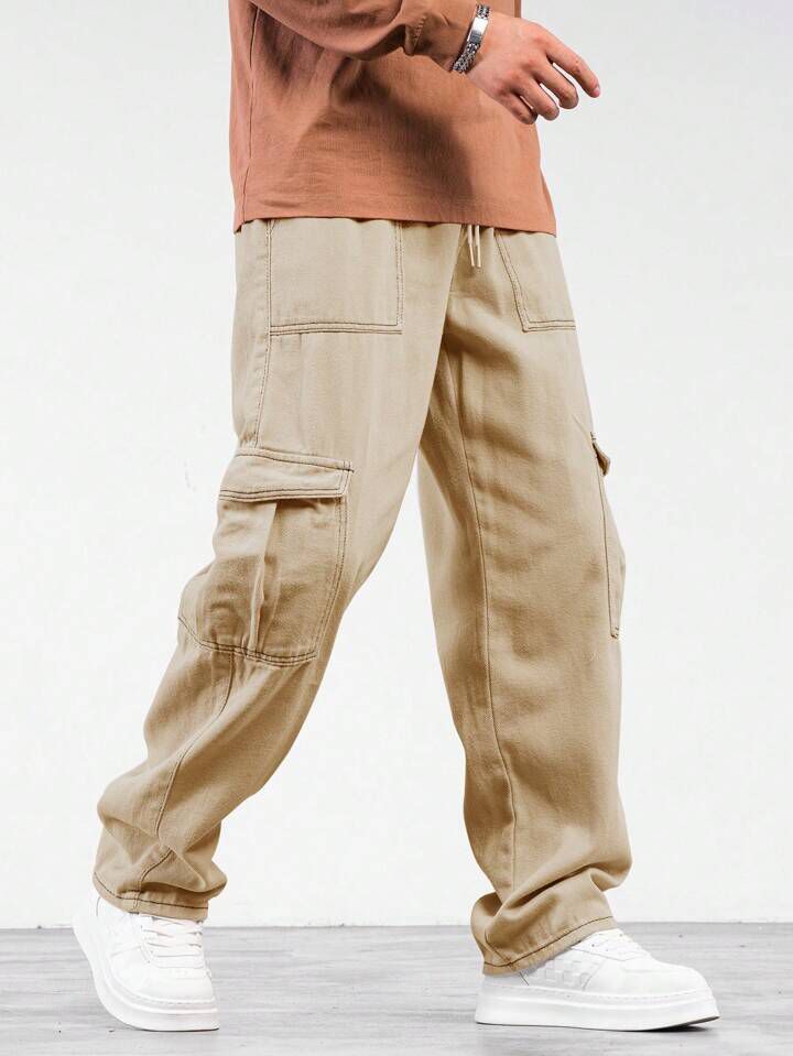 "Bruno" Multipocket Beige Cargo Pant