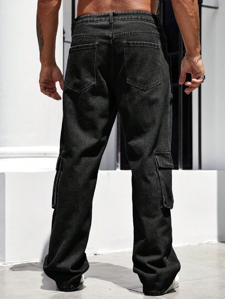 "Gilles" Multipocket Black Cargo Pant