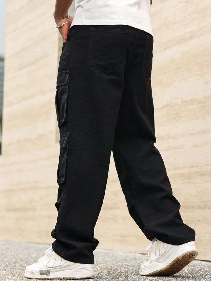 "Denis" Multipocket Black Cargo Pant