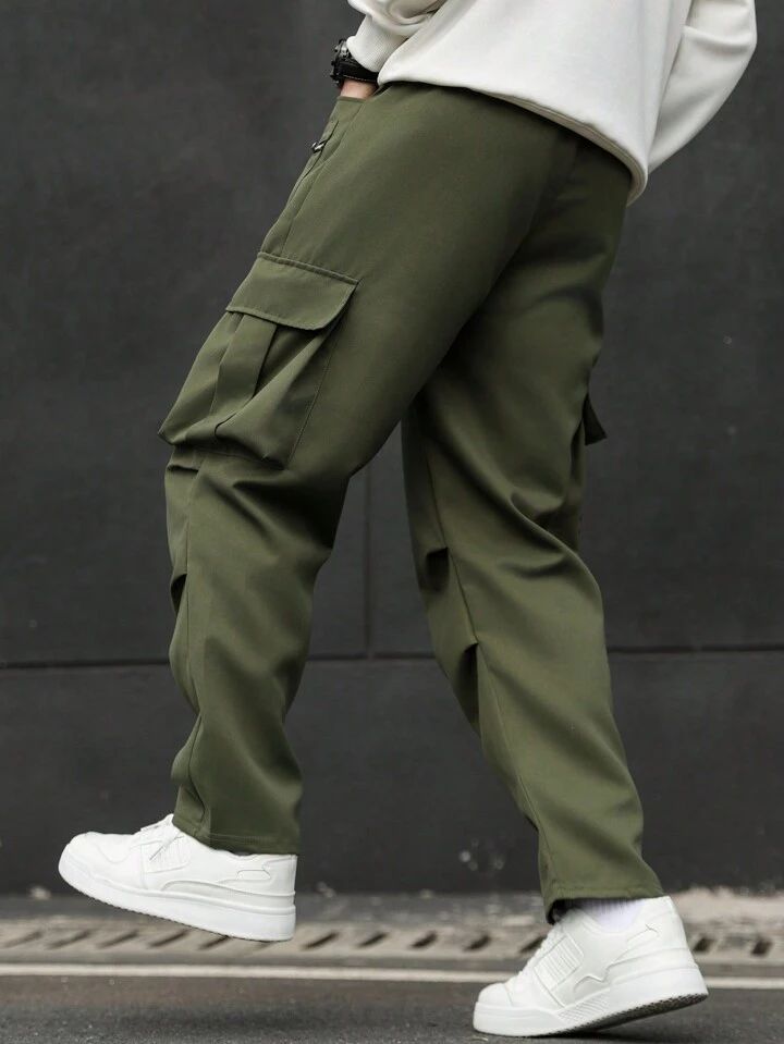 "Fabien" Multipocket Olive Green Cargo Pant