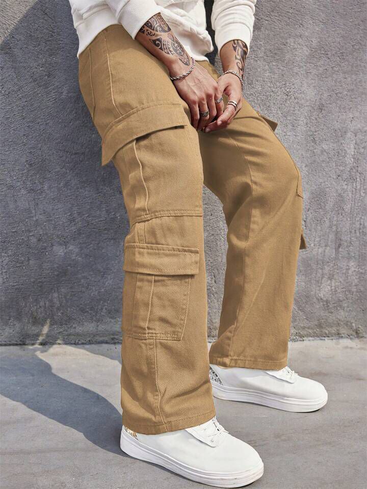 "Florent" Multipocket Beige Cargo Pant