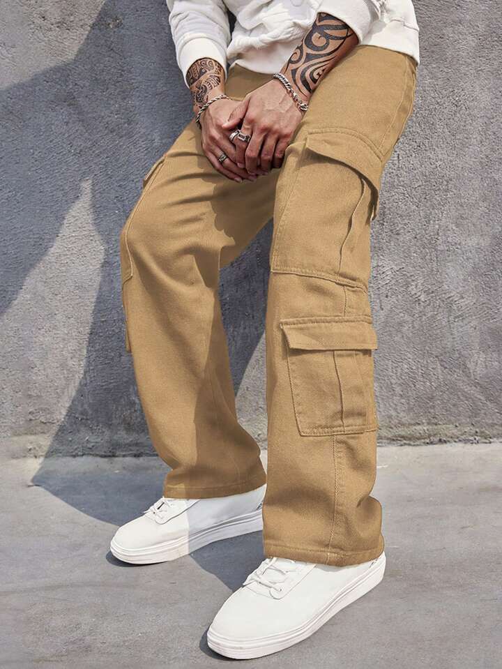 "Florent" Multipocket Beige Cargo Pant