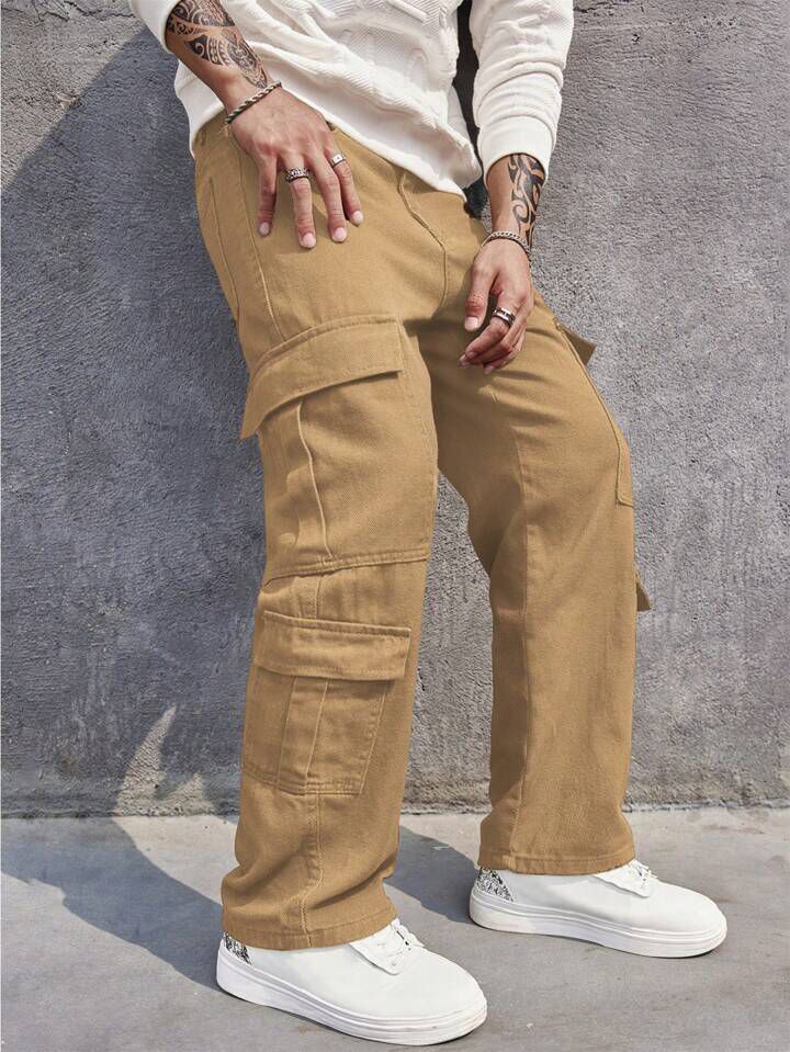 "Florent" Multipocket Beige Cargo Pant