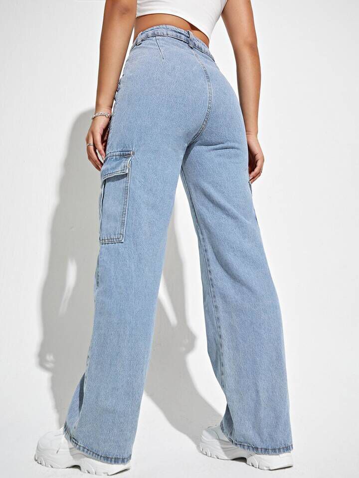 MultiPocket Blue Cargo Pant