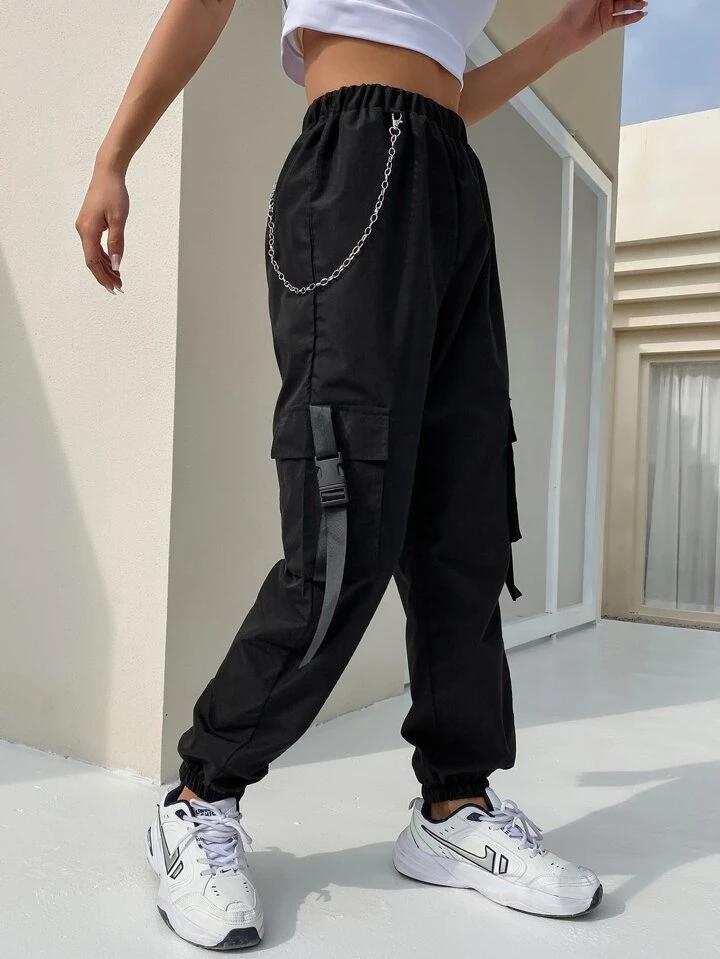MultiPocket Black Cargo Pant