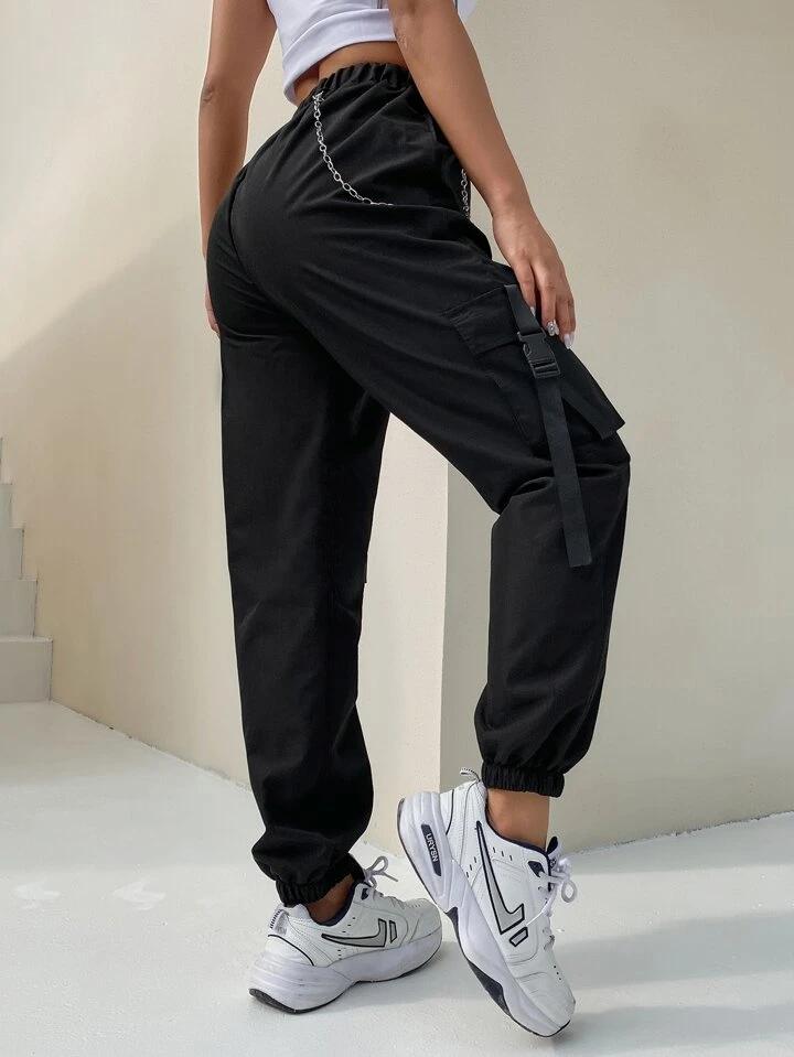 MultiPocket Black Cargo Pant