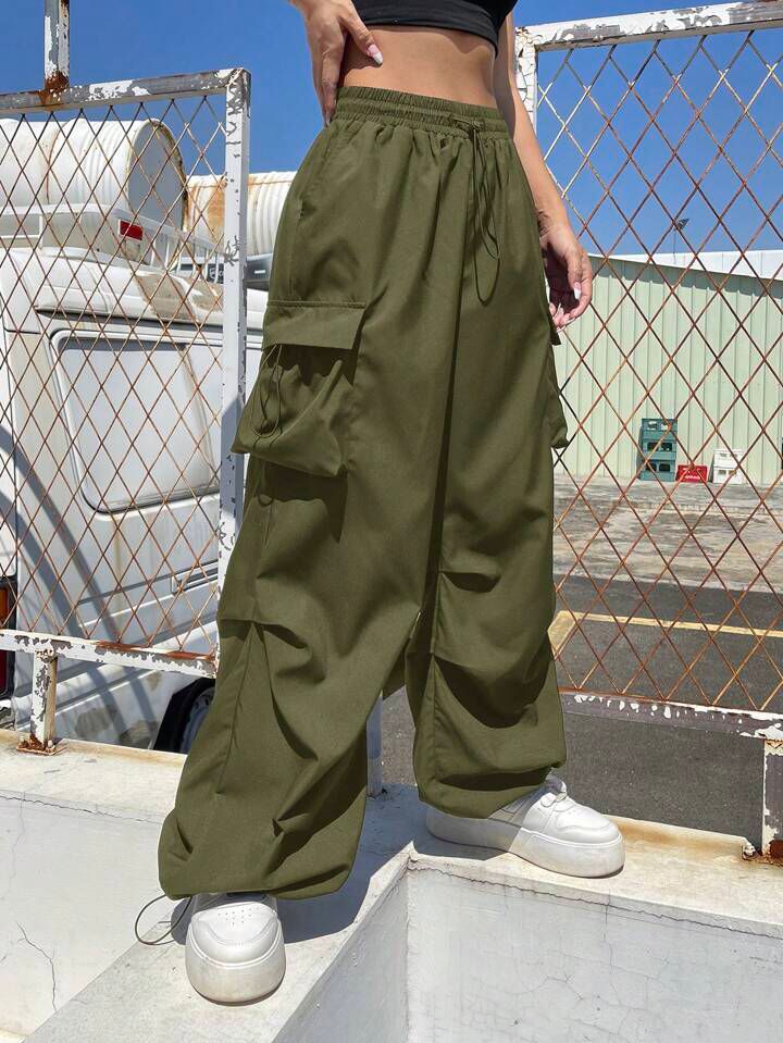 "Siren" MultiPocket Green Cargo Pant
