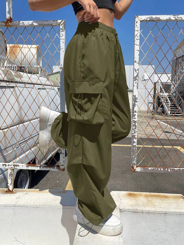 "Siren" MultiPocket Green Cargo Pant
