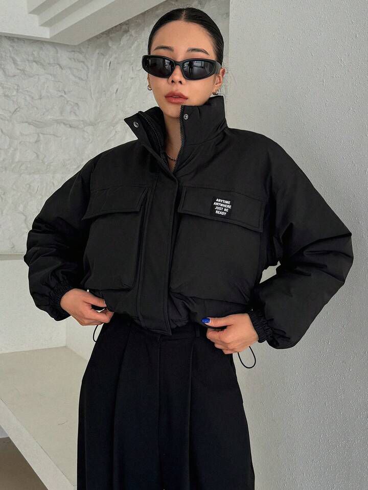 "Fortitude" Black Puffer Jacket