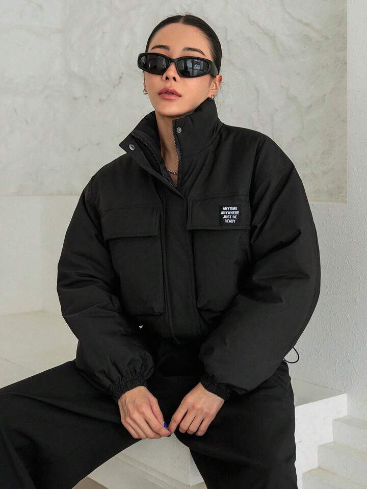"Fortitude" Black Puffer Jacket