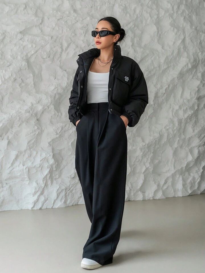 "Fortitude" Black Puffer Jacket