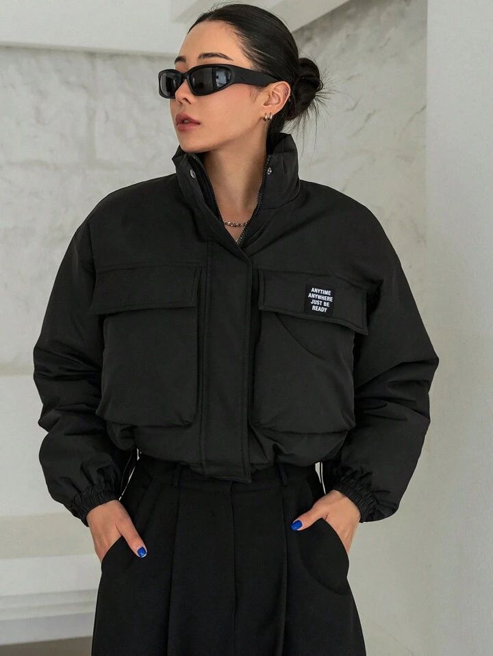 "Fortitude" Black Puffer Jacket