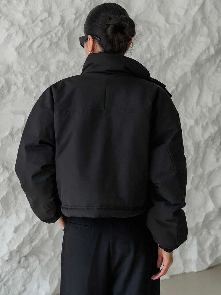 "Fortitude" Black Puffer Jacket