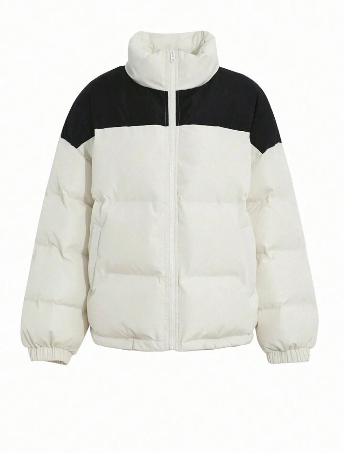 "Showy" White Puffer Jacket
