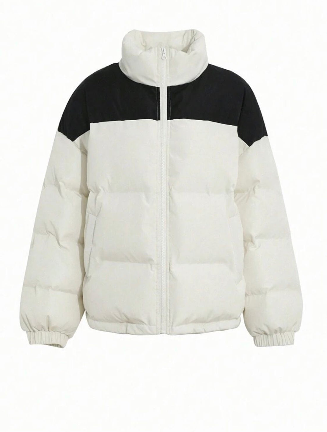 "Showy" White Puffer Jacket