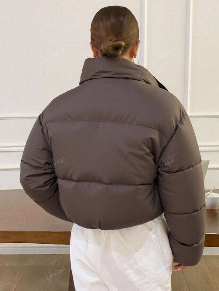 "Bombshell" Cream Puffer Jacket